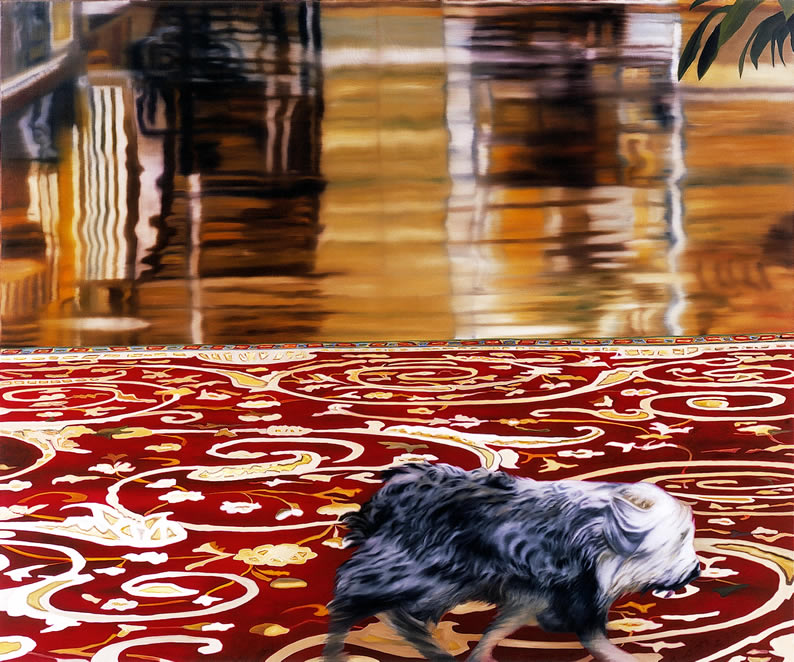 ornament hund teppich