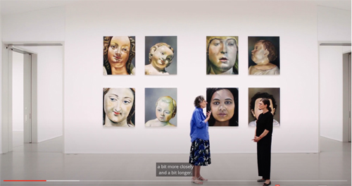 karin kneffel im gespraech mit ulla gansfort galerie schönewald 2024